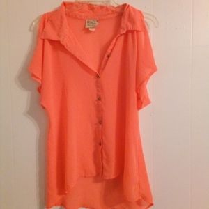 Pretty Rebellious No shoulder Large Sheer blouse